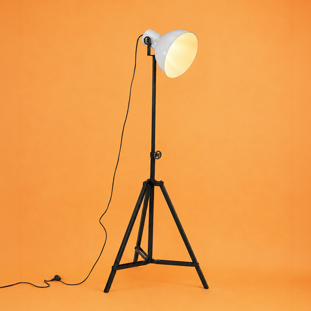 Lampadaire salon sur trépied design industriel | Triko