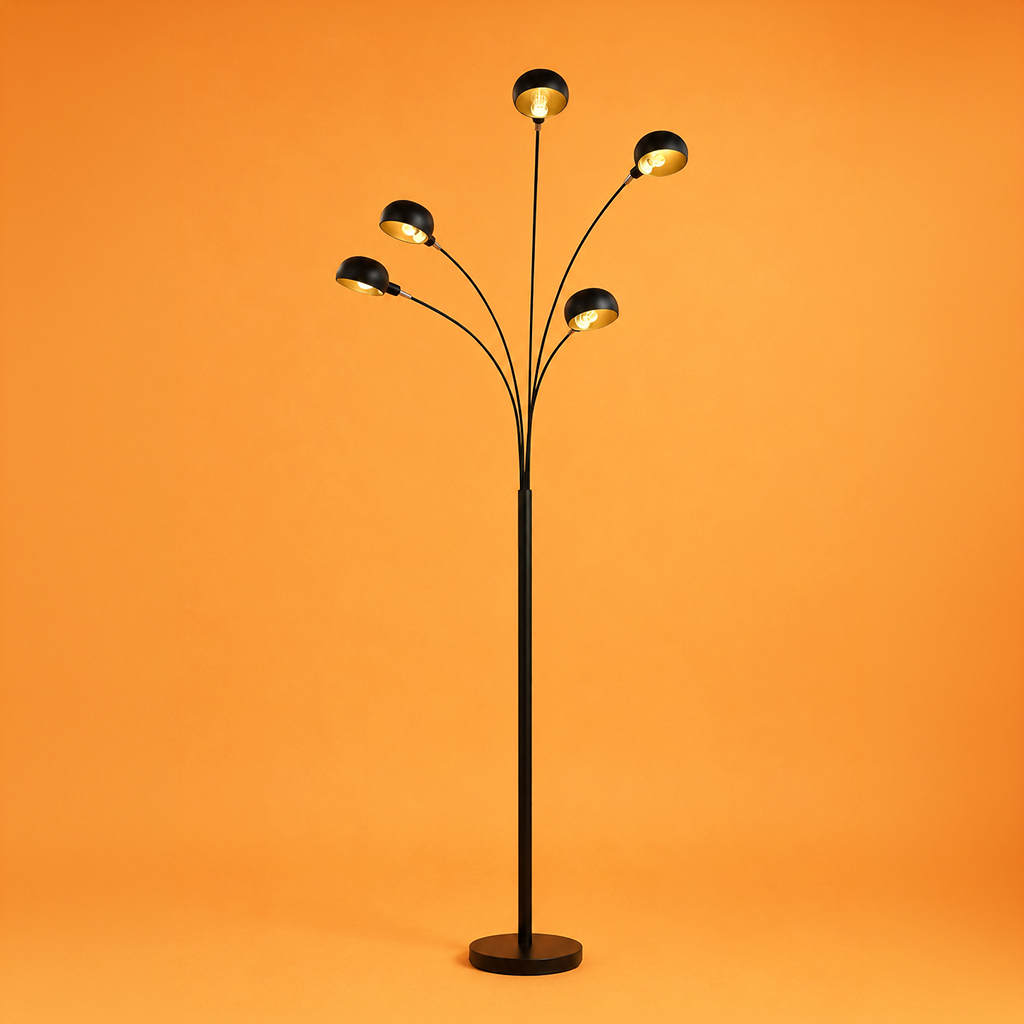 Lampadaire salon design 5 branches | Spyder