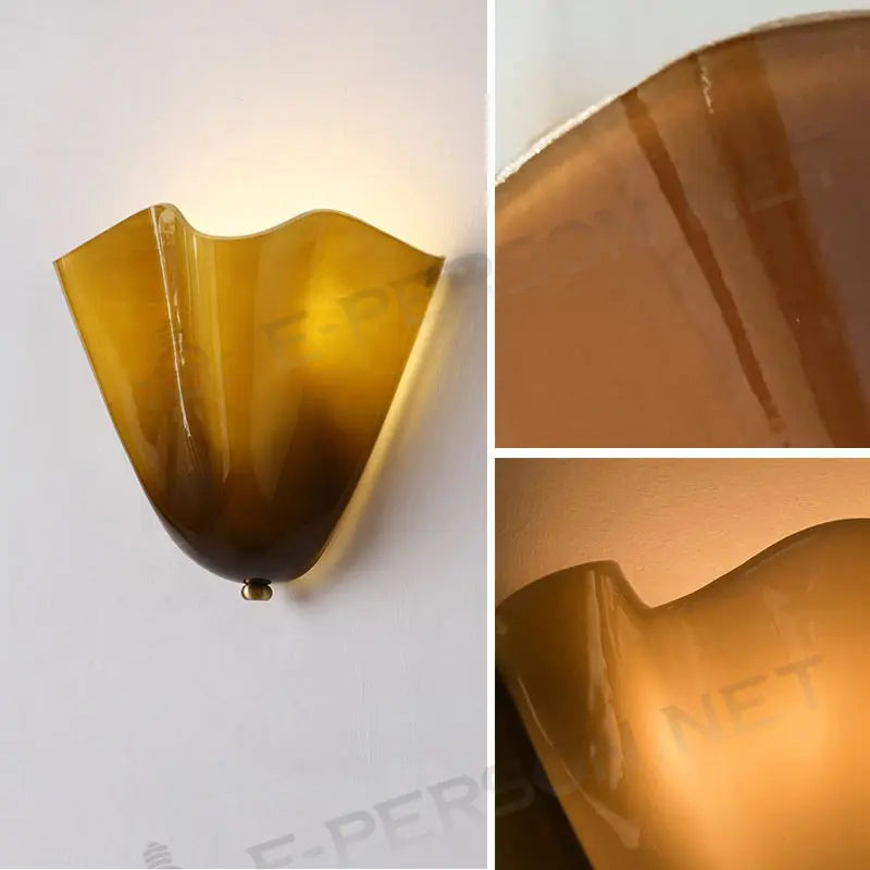 Applique Sienn, détail du verre drapé