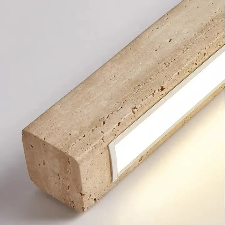Suspension Roka, détail de la pierre et de la ligne lumineuse