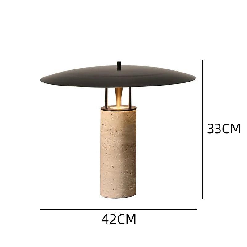 Lampe Tavo, dimensions du pied travertin