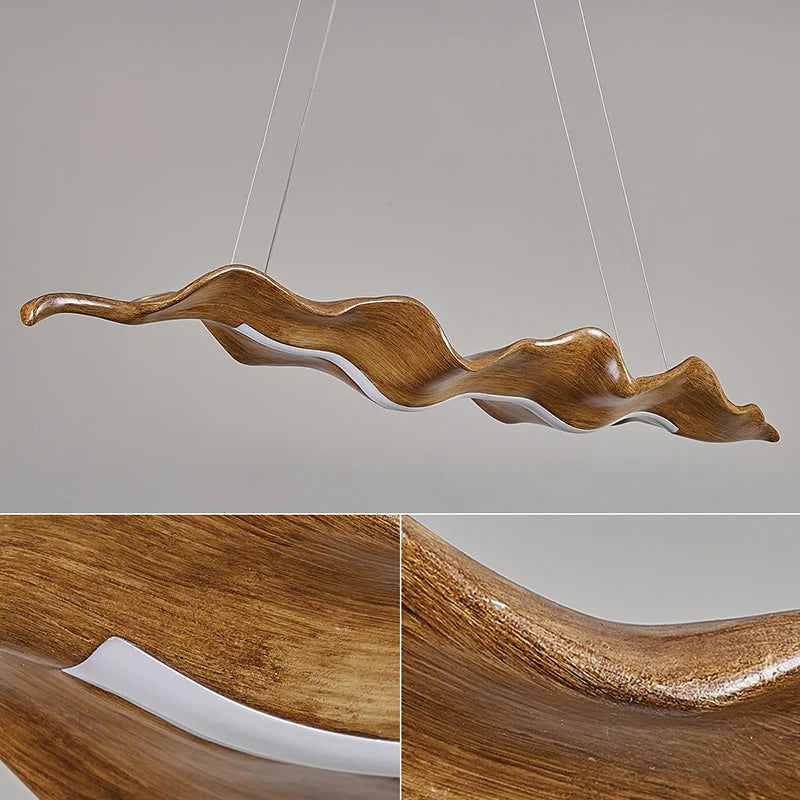 Suspension Sabi, courbe ondulée vue de face