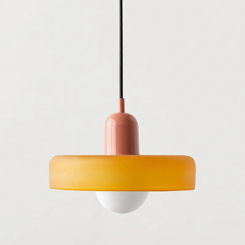 Suspension verre orange Papri