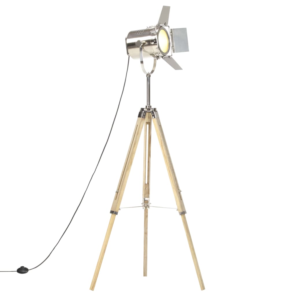 Lampadaire à trépied bois de manguier massif 140 cm | Spoty