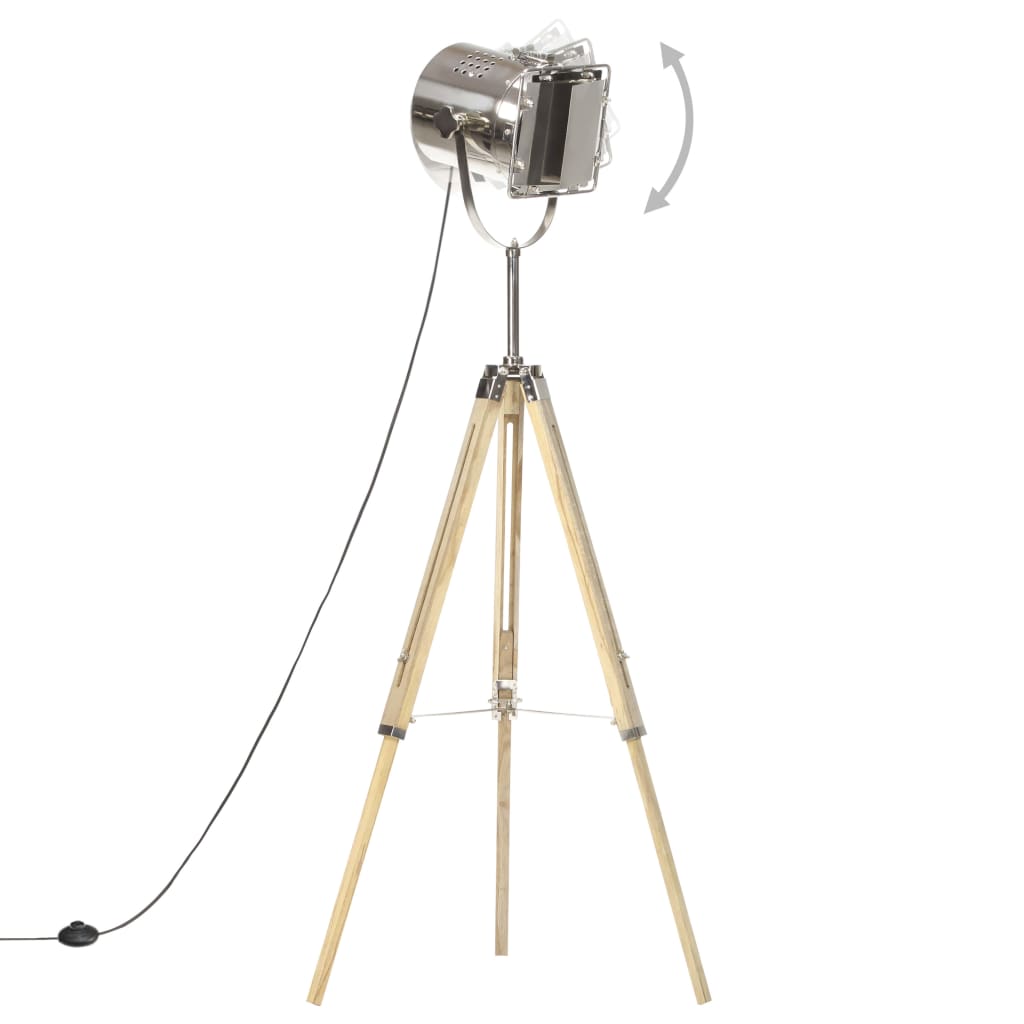 Lampadaire à trépied bois de manguier massif 140 cm | Spoty