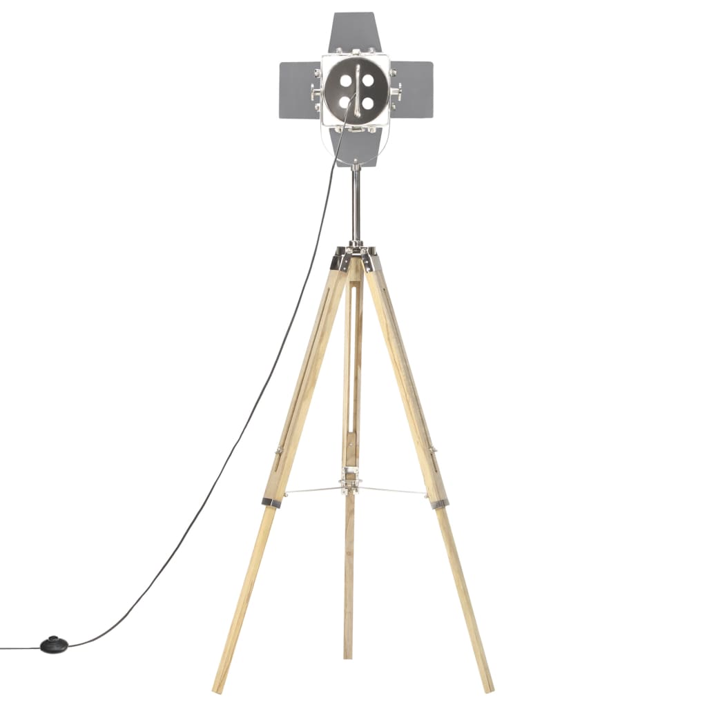 Lampadaire à trépied bois de manguier massif 140 cm | Spoty